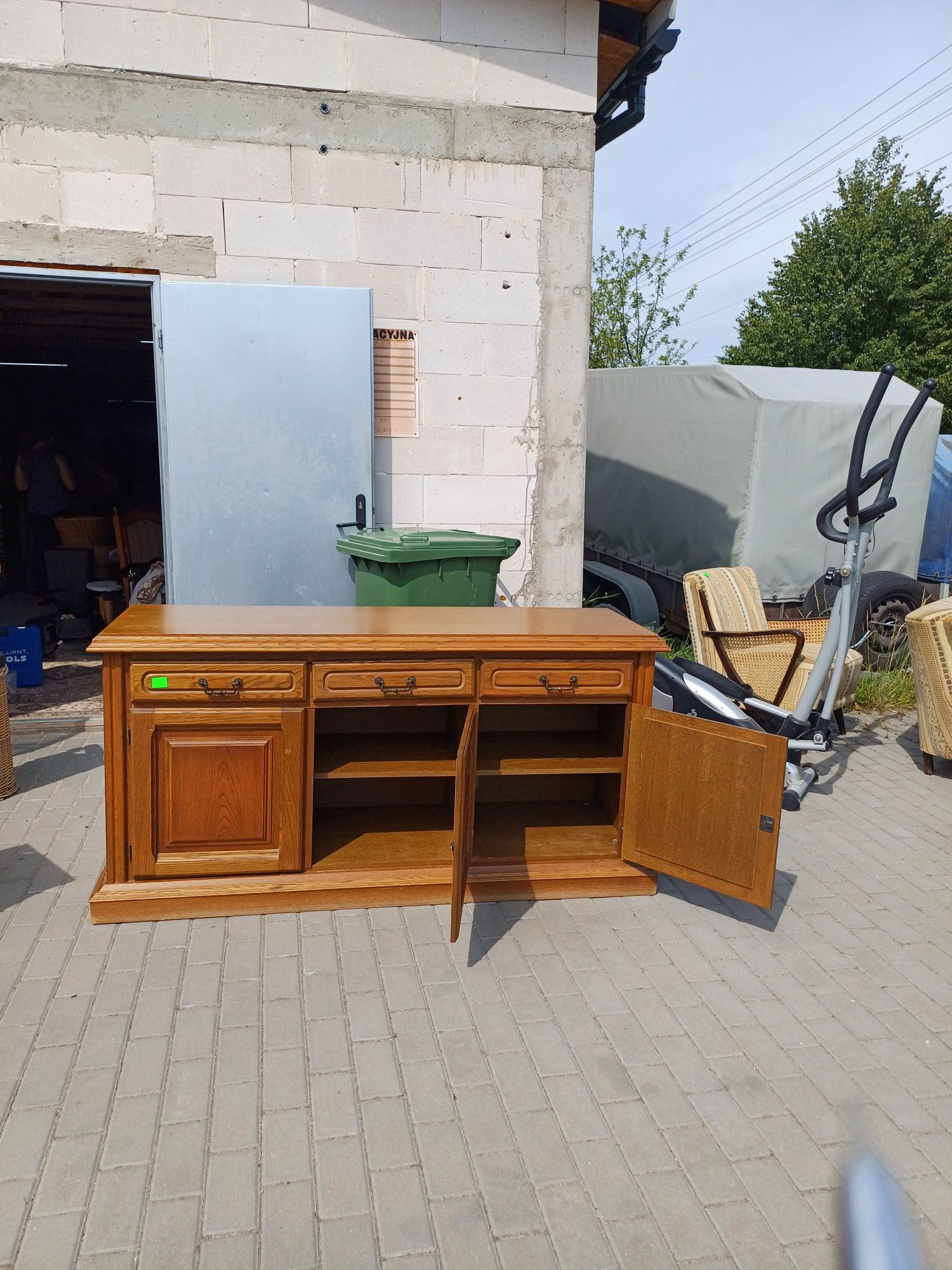 Komoda dębowa 3 drzwiowa