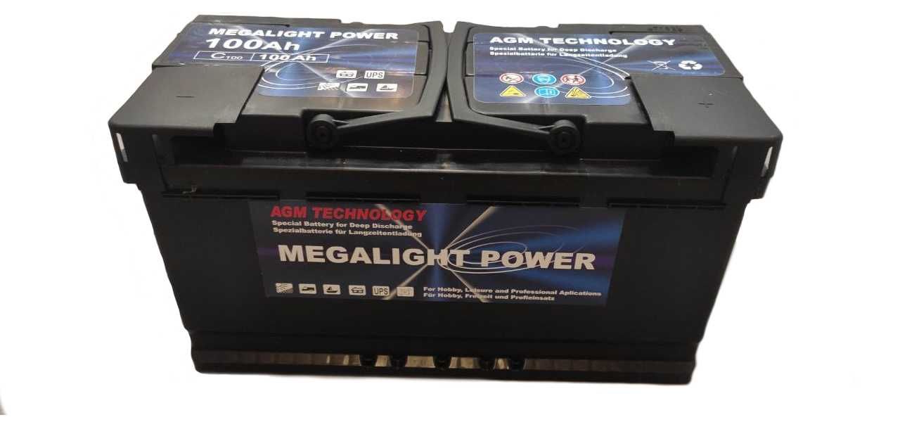 Аккумулятор емкостный гелевый Megalight Power 100Ач 12В AGM