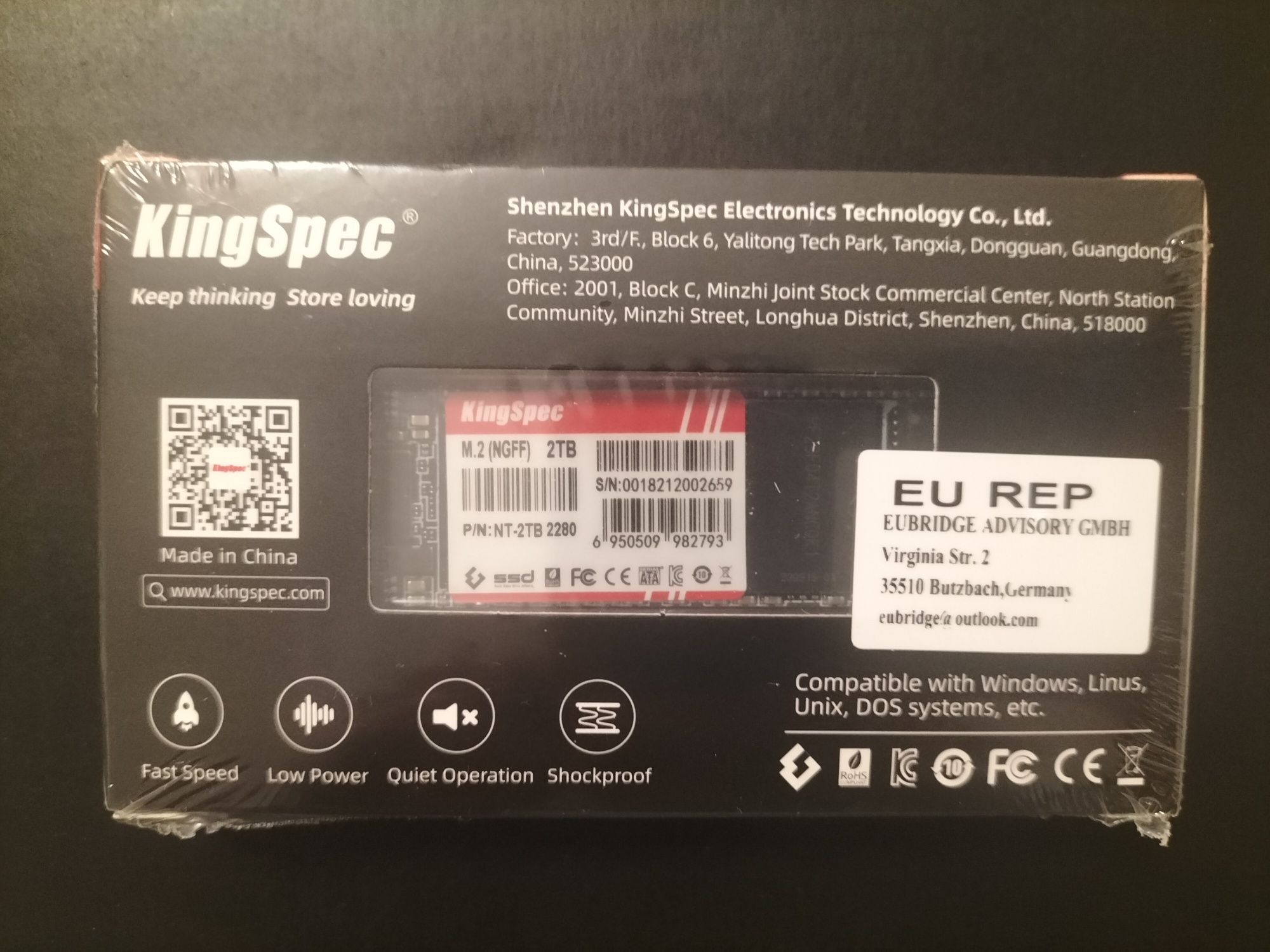Dysk twardy KingSpec SSD 2tb do komputera stacjonarnego Laptop