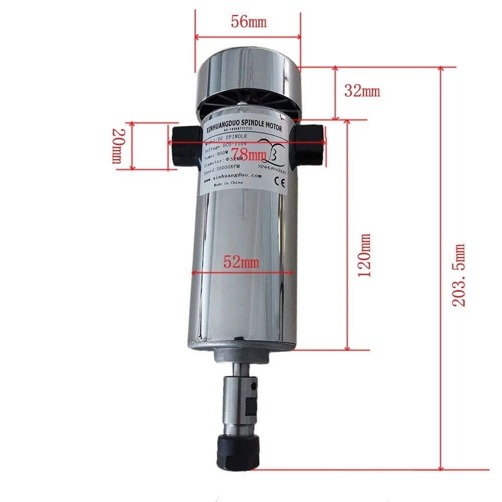 Wrzeciono do frezarki CNC 800W 0.8kW + Zasilacz  Mach3 frezarka ploter