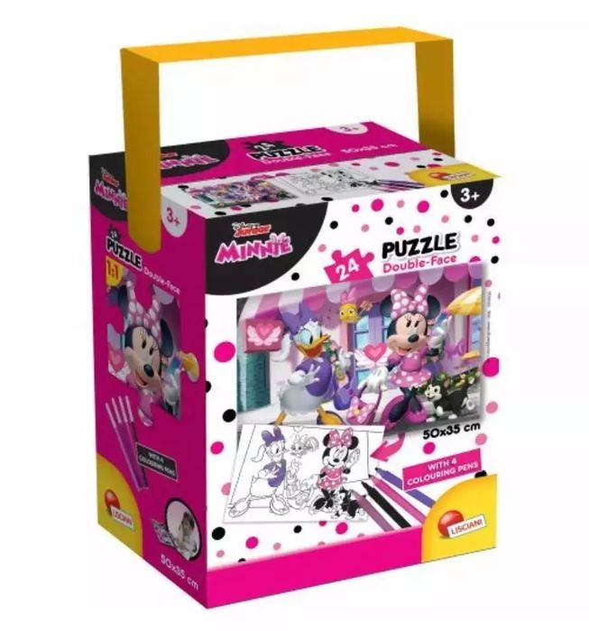Puzzle w tubie Mini 24 Myszka Minnie. Lisciani. Nowy Produkt