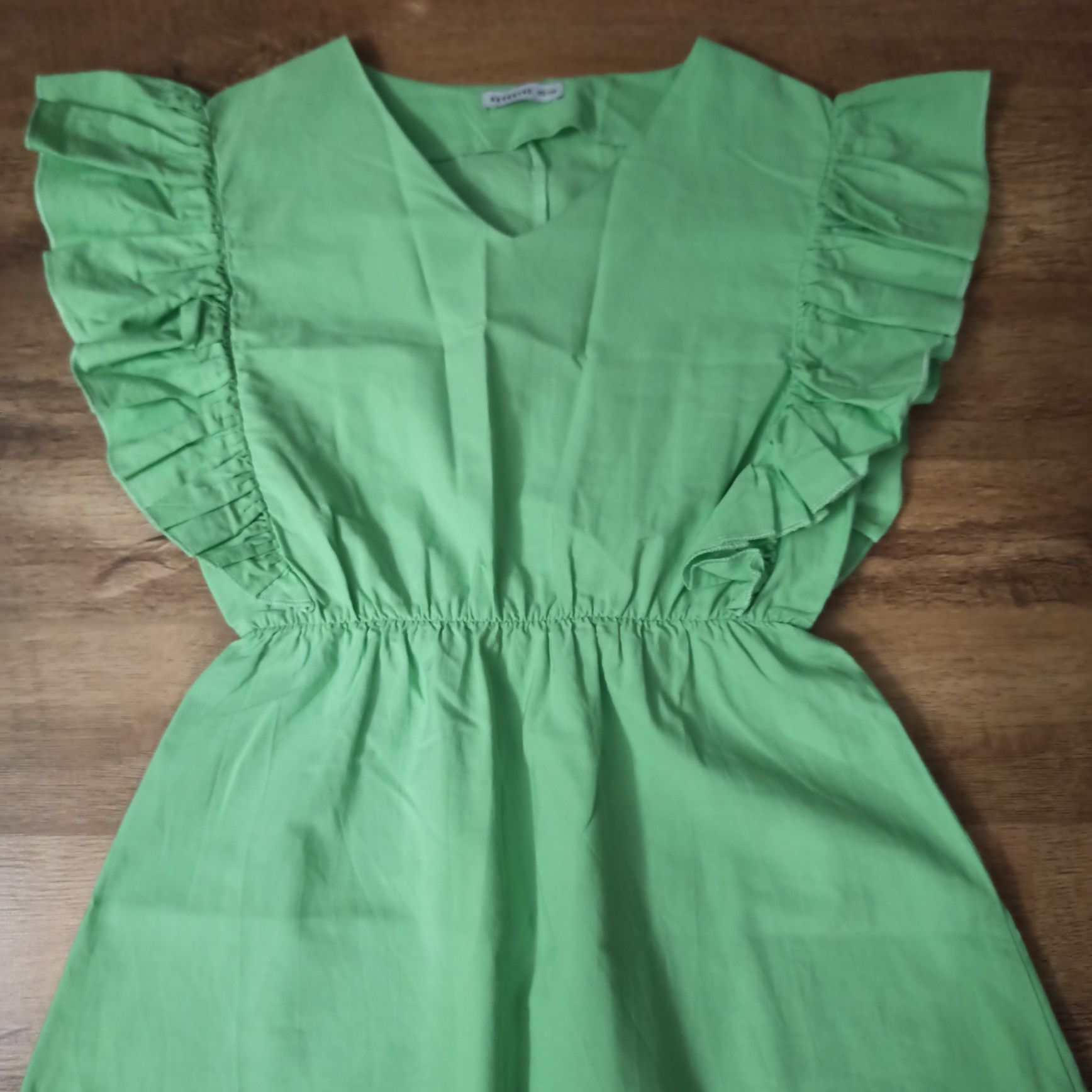 Sukienka letnia zielona 146-152 RESERVED