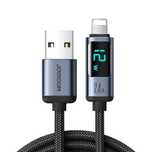 Kabel Lightning - USB A 2.4A 1.2m z wyświetlaczem LED Joyroom - czarny