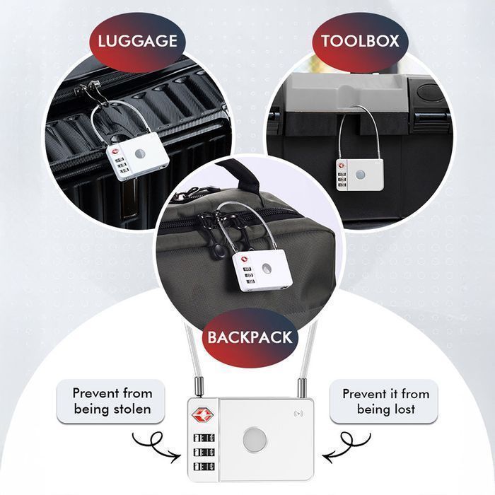 MiLi Lokalizator GPS Bluetooth Tracker HD-P16-L (Apple only) kłódka