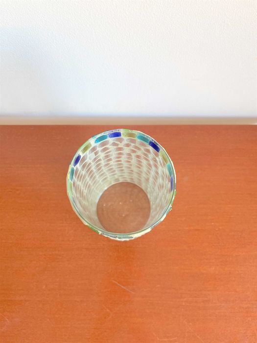 Jarra em Vidro com Vidrinhos Quadrados - 20 cm