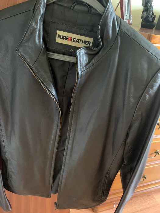 Casaco de pele preto