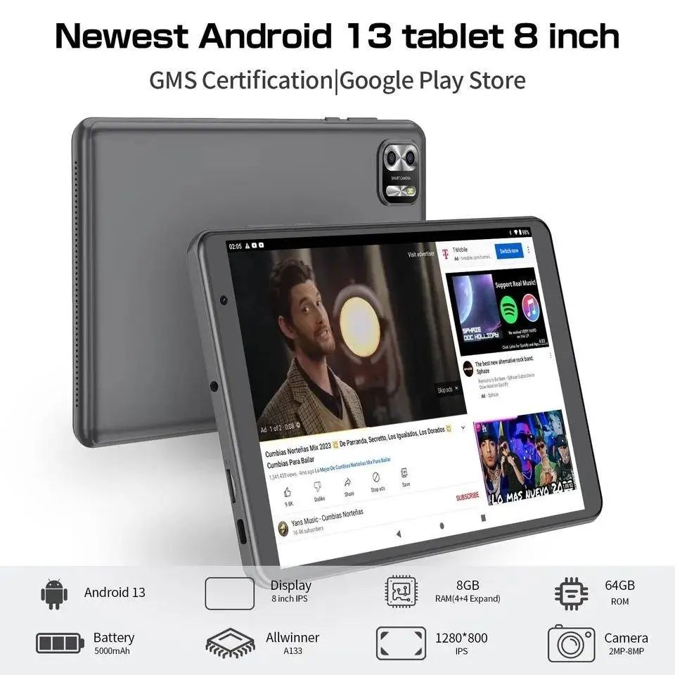 Якісний планшет 8/64GB Pritom tab 8 plus єкран IPS новий подарунок