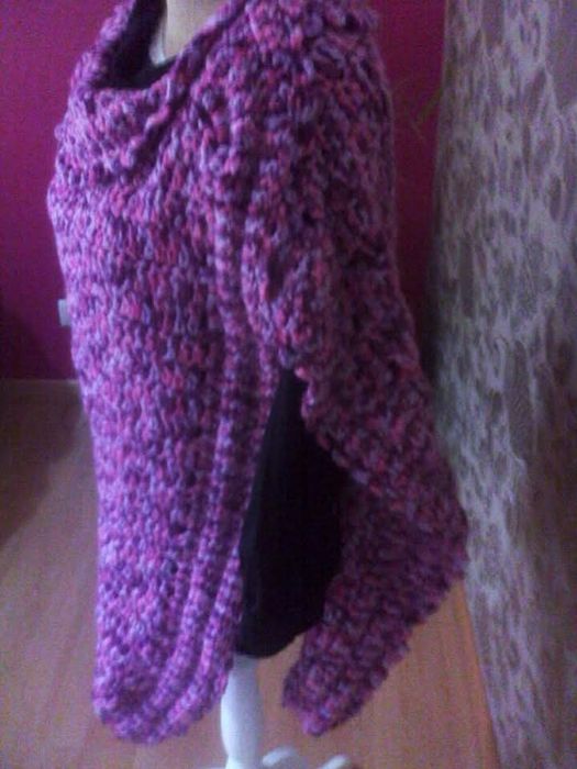 Capa de lã, feita á mão