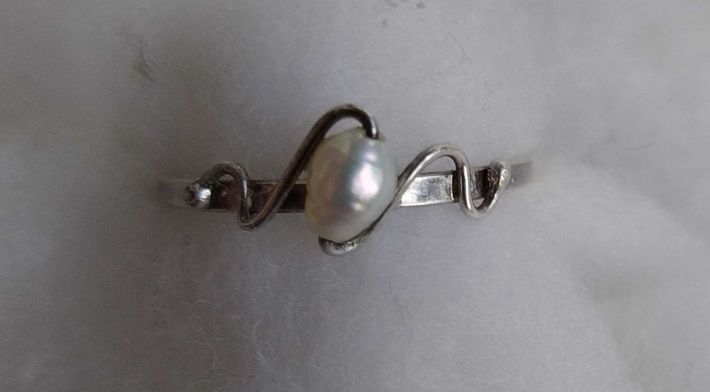 Серьги Гроздь-бирюза, Серебро - колечко