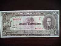 Banknot Boliwia 20 1945r.