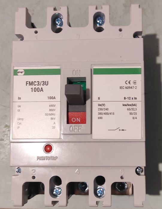 Продам автоматичний вимикач FMC3/3U 100A и реле теплового захисту РТ2М
