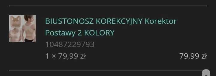 Biustonosz korekcyjny- korektor postawy push-up S/M