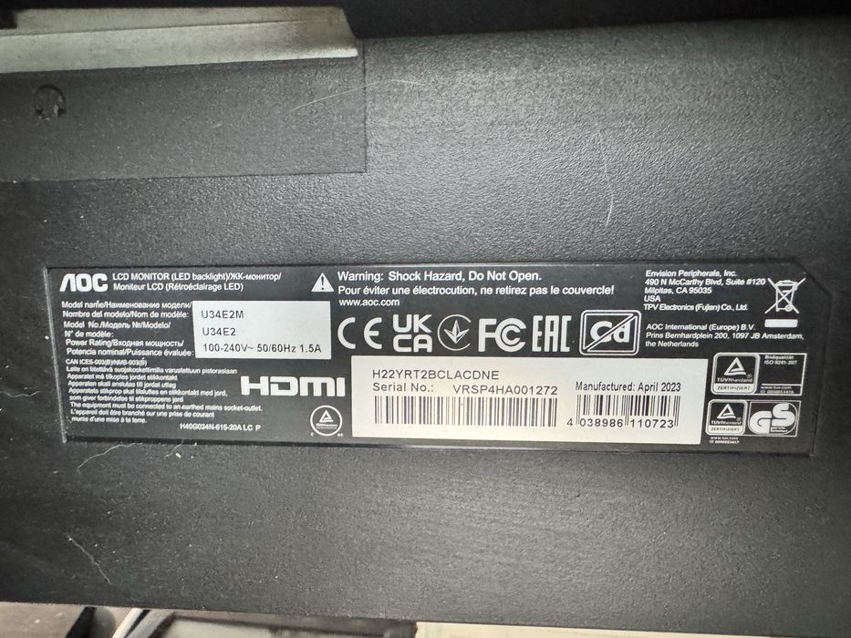 Monitor 34’’ AOC