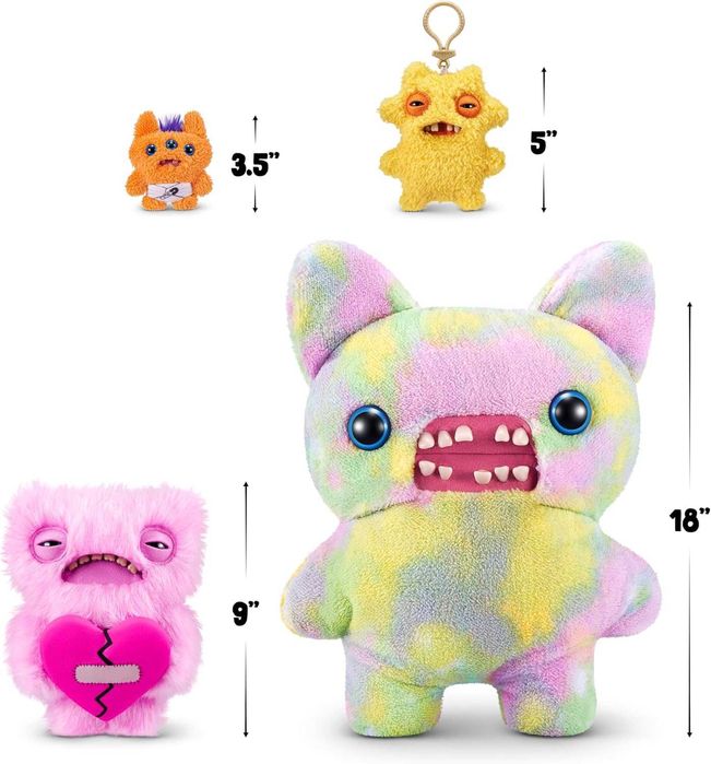 Оригінал м'яка іграшка Фуглер із серцем Рожевий Fuggler Love Fugg