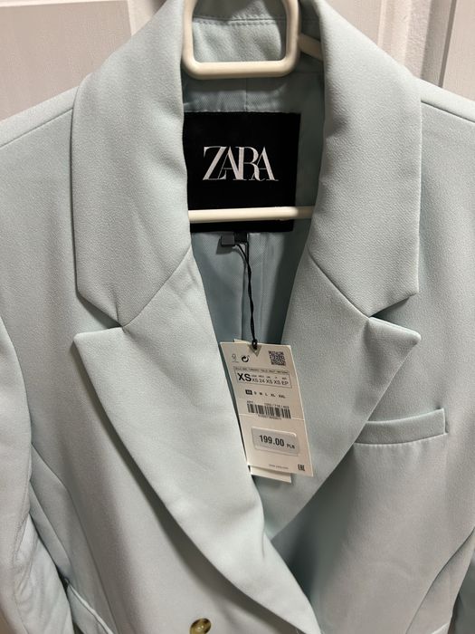 Новенький жіночий піджак, жакет zara, блакитний