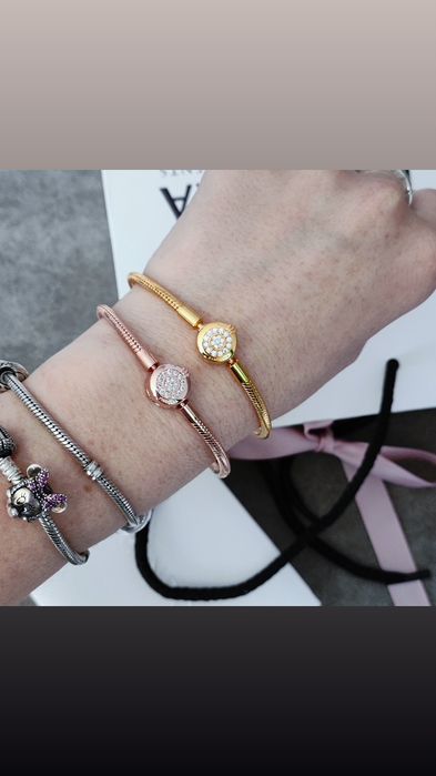 Браслет Пандора паве ланками Pandora