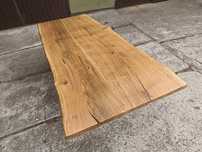 Blat dębowy 220x90 Live Edge na stół biurko ławę