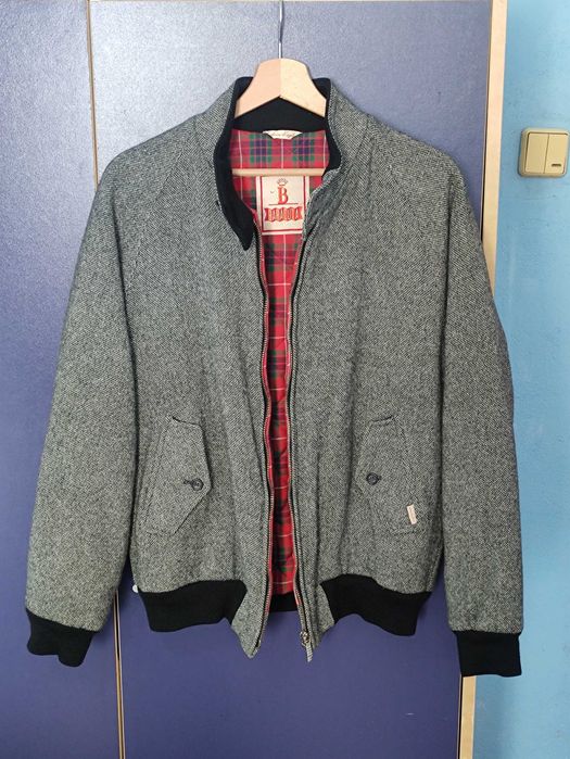 Kurtka męska Baracuta G9 Harrington, rozmiar L, szara wełniana