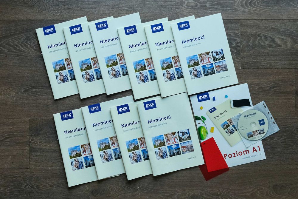 Kurs niemieckiego dla początkujących A1 wydany przez ESKK