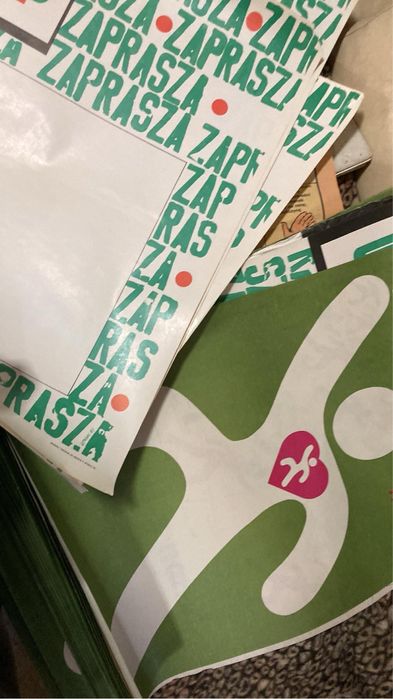 Plakat PRL zdrowie zielony