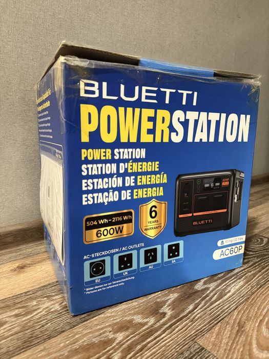 Офіційна Bluetti AC60P 504Wh 1200w гарантія до 1.12.2026
