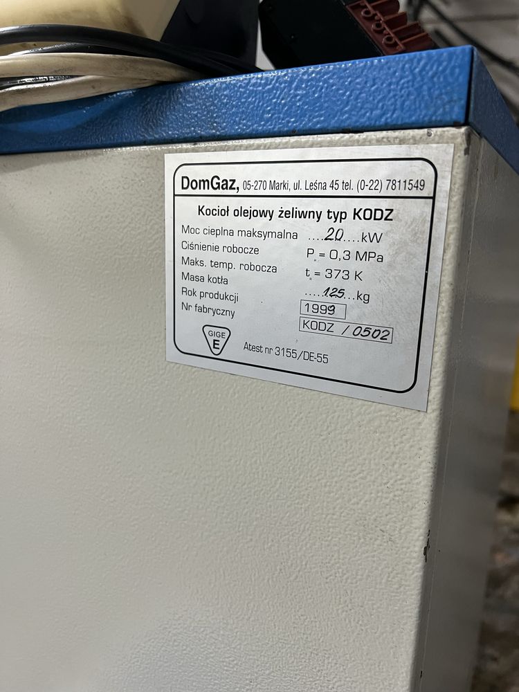 Kociol zeliwny na olej opalowy