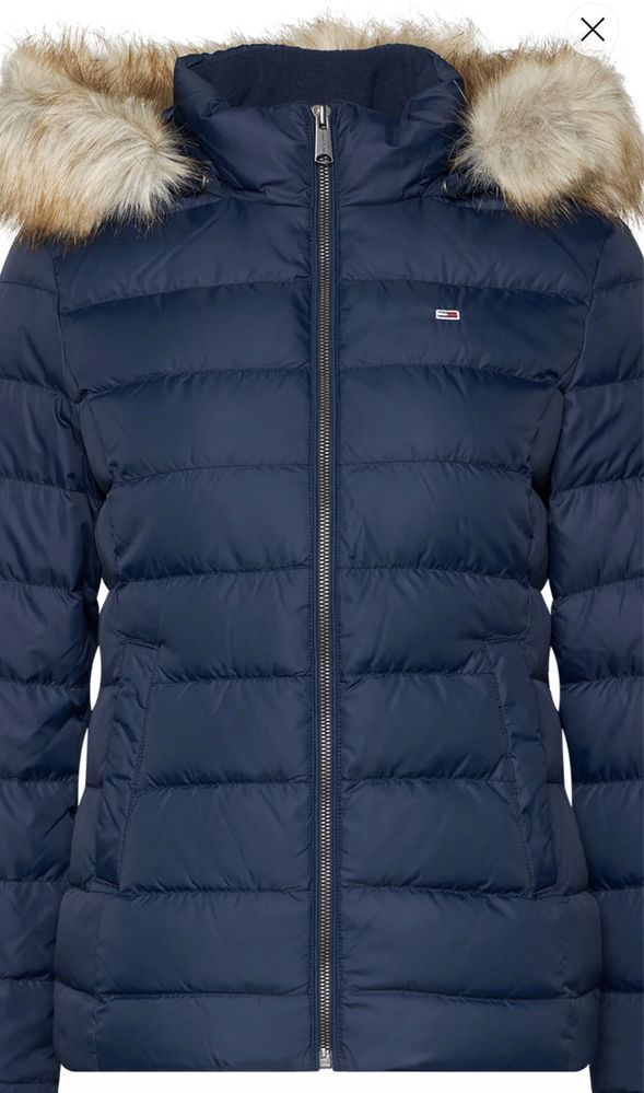 Женская синяя куртка Tommy Hilfiger  жіночий зимова куртка пуховик