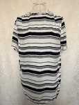 Biała długa bluzka w czarne paski z dłuższymi rękawami XS/S 34/36 H&M