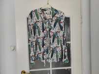 Koszula 36 Wólczanka Lambert pawie kwiaty wiskoza rayon