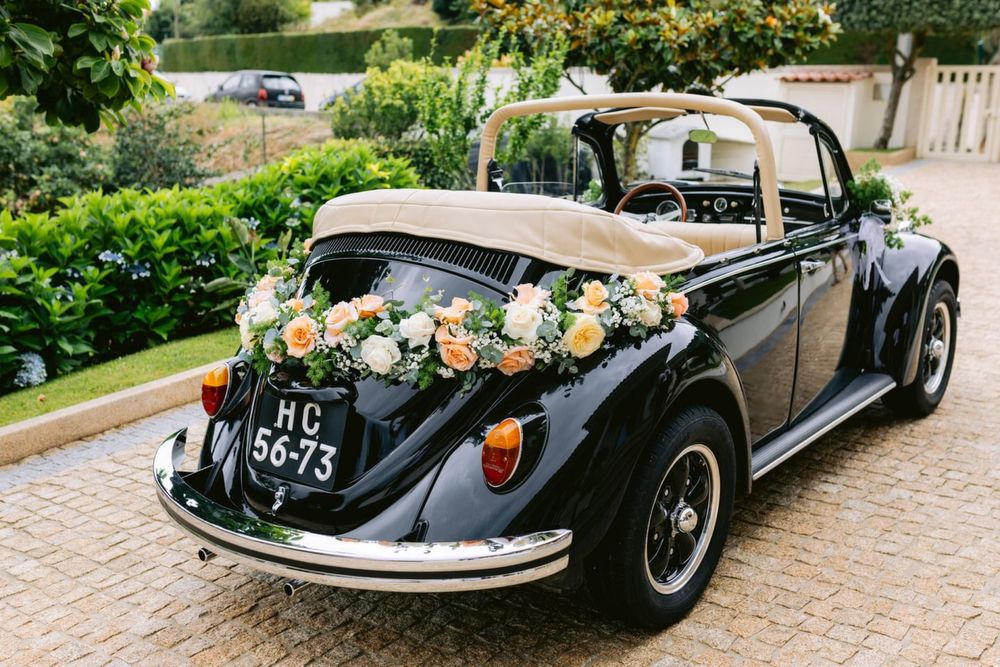 Carro clássico - Carocha descapotável Preto serviço de aluguer