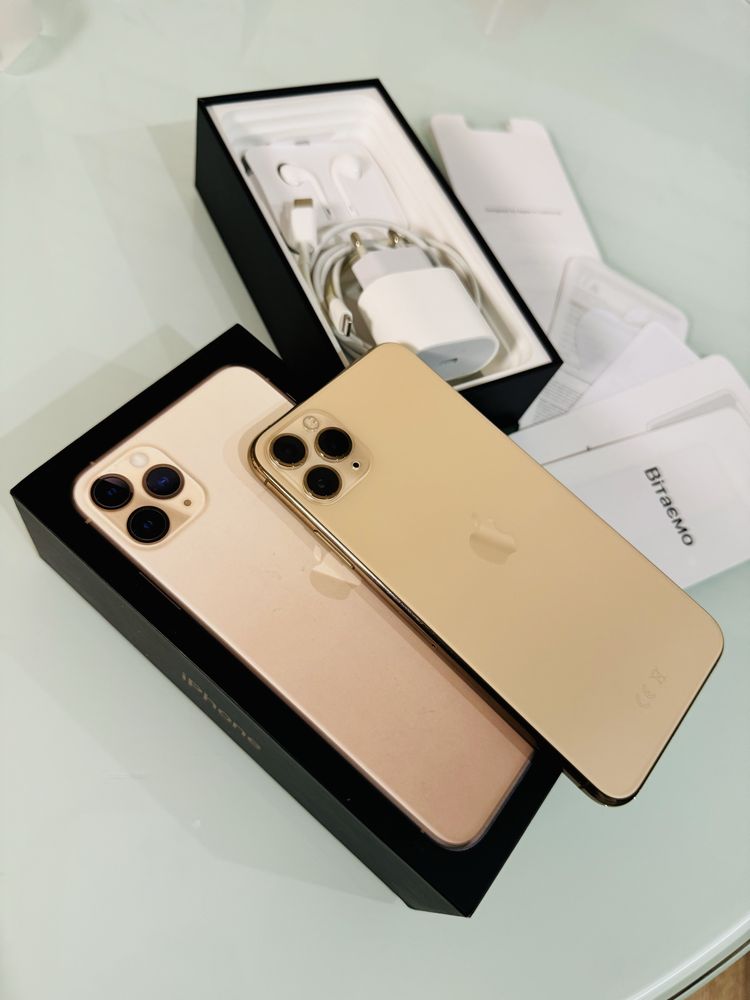 Iphone 11 pro max gold 64 g б у золотой идеальный полный комплект