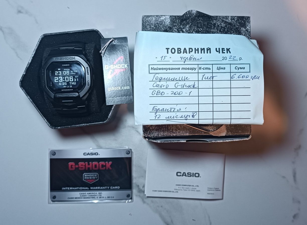 Casio GBD-200-1ER / годинник / смарт годинник аналог garmin + подарок