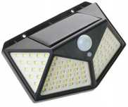 Lampa solarna lampka 100led z czujnikiem ruchu i zmierzchu do ogrodu l