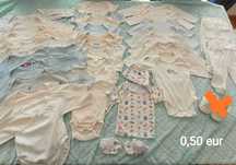 Roupas de bebé 0-9 meses menino e menina - interiores - 0,25 eur