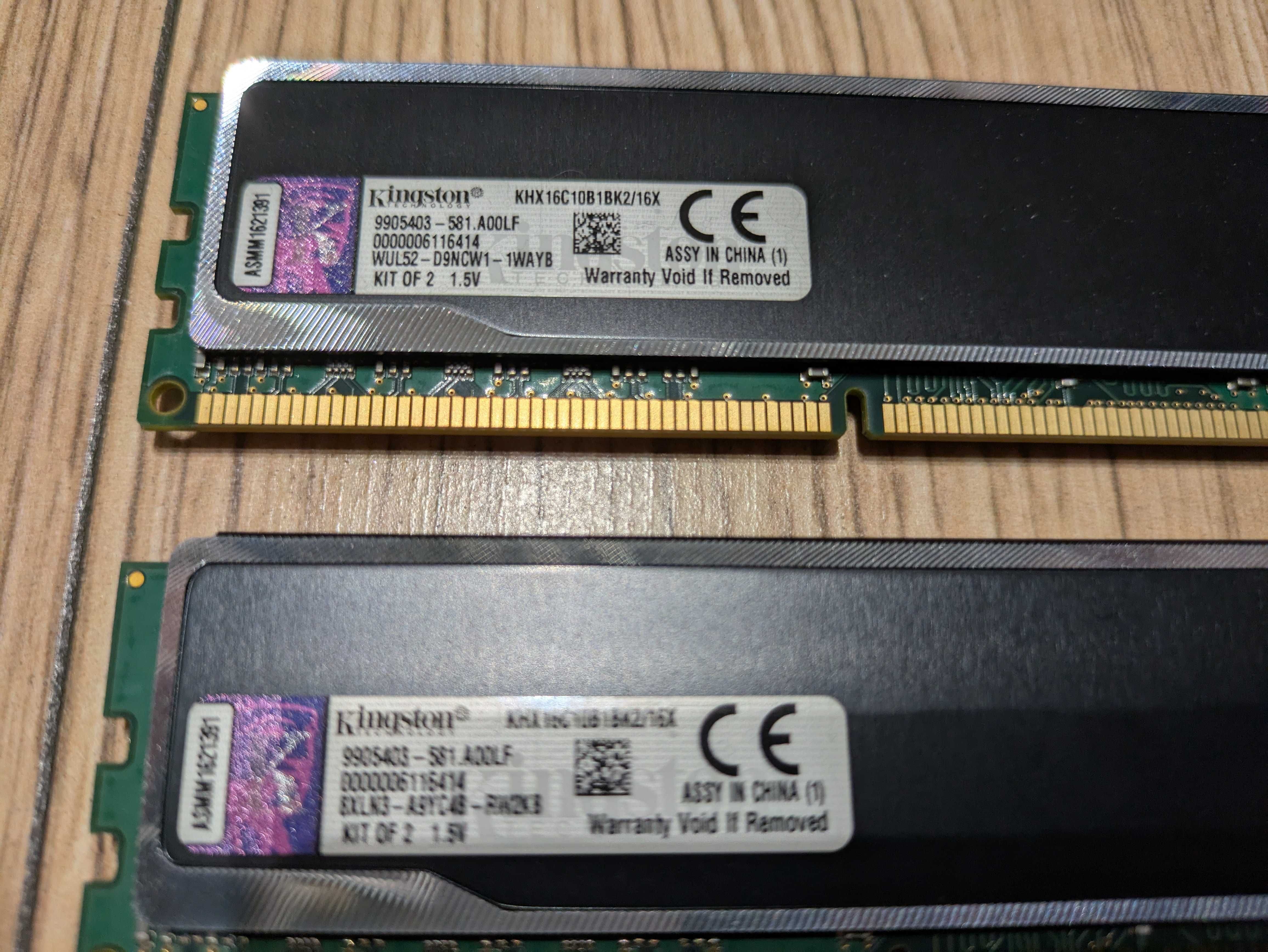 Pamięć RAM DDR3 Kingston HyperX black 32GB (4x8GB) - Używane