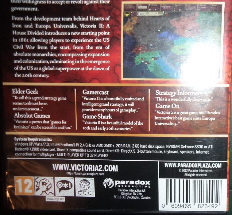 Victoria II 2 Gold Edition, PC DVD BOX, Paradox 2012, bez kodu
