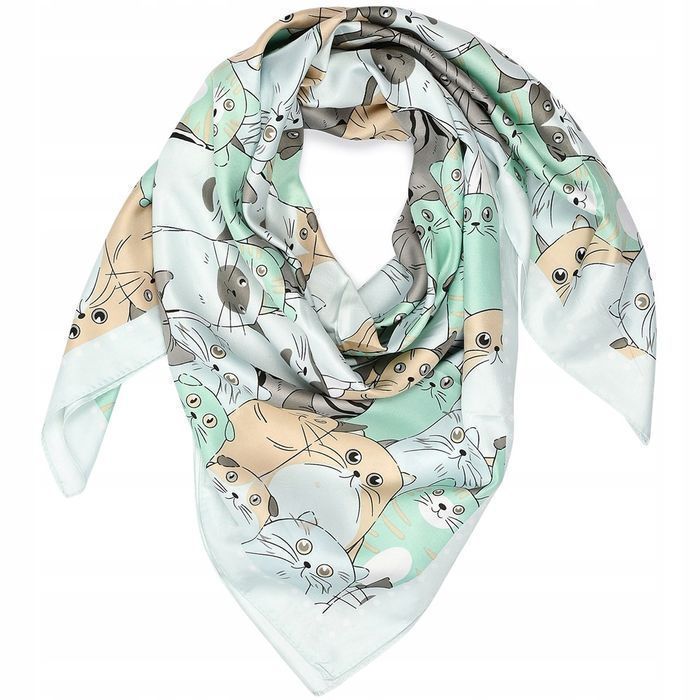 Chusta damska apaszka pod szyję lekka elegancka na jesień modna nowa