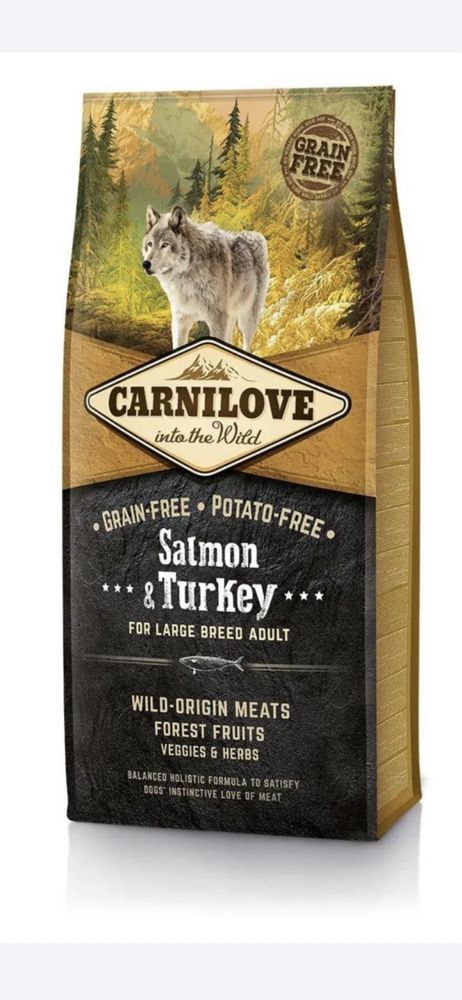 Сухий корм для дорослих  Carnilove Salmon Turkey Large Breed 12 кг лос