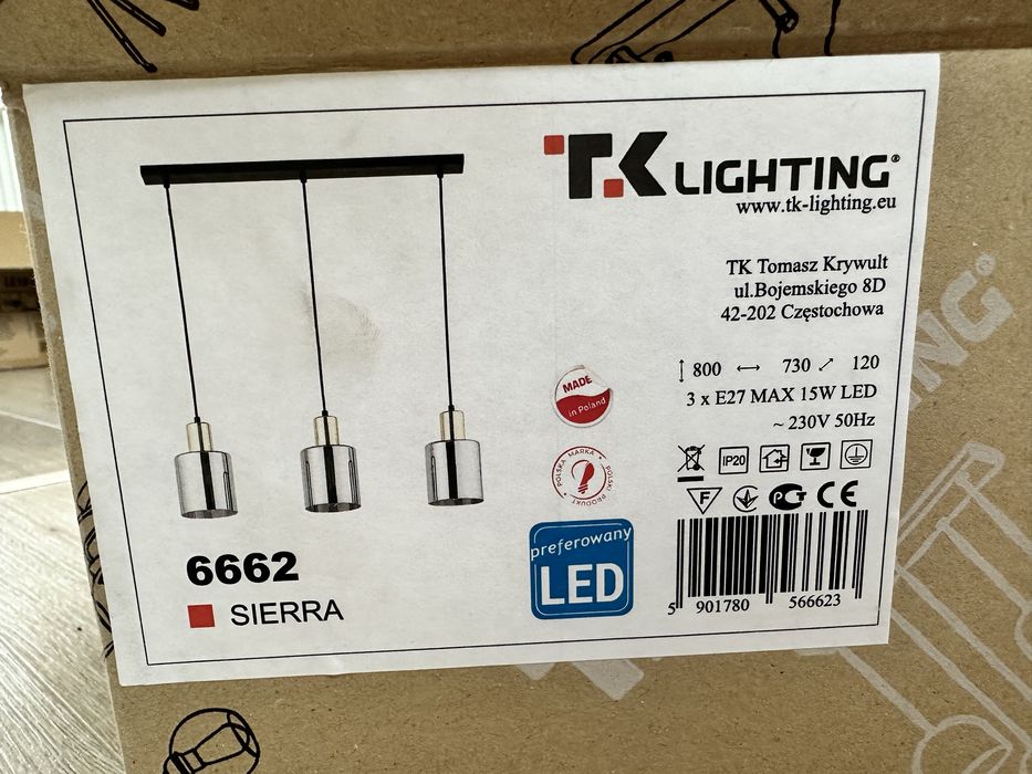 Lampa wisząca loft Sierra Agata