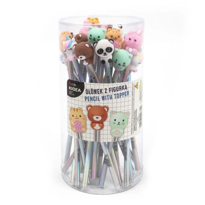 Ołówek z figurką (24szt) KIDEA DERFORM tuba,205x110 mm