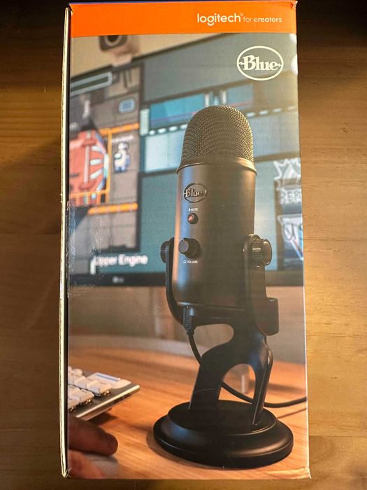 Microfone de Mesa Blue Yeti NOVO na caixa nunca usado