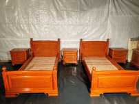Zestaw Łóżka drewniane Swarzędz 2 szt 100x210 , szafki nocne ,ława