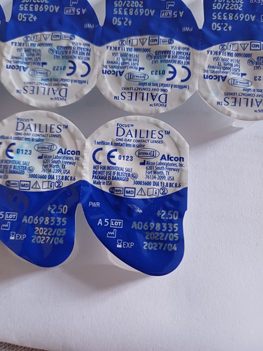 Soczewki jednio dniowe +2,50 Dailies