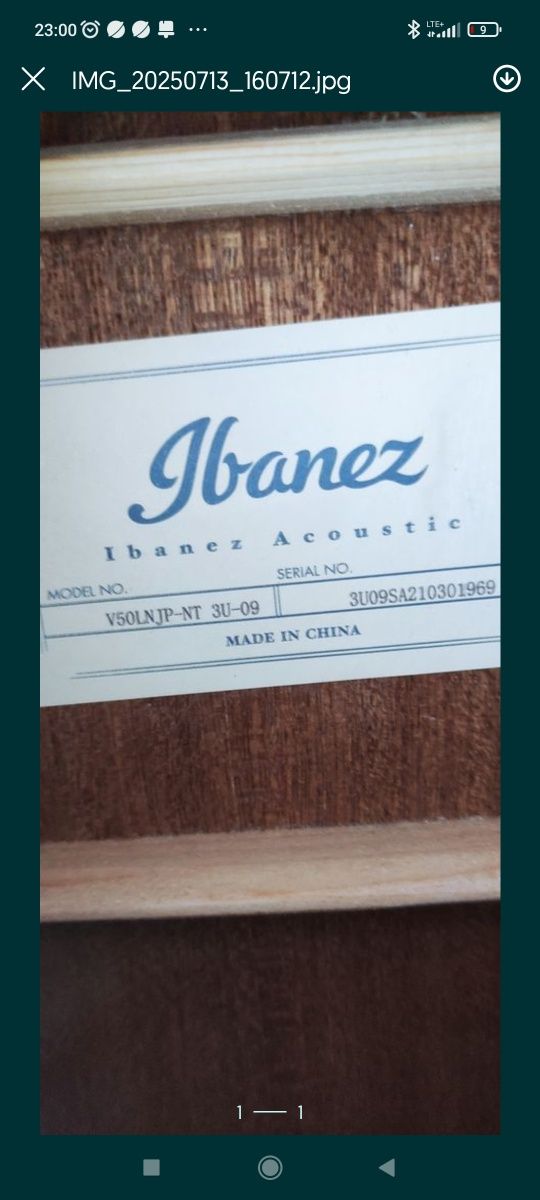 Gitara IBANEZ akustyczna dla leworęcznych,stan idealny