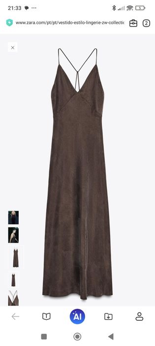 Vestidos novos Zara estilo lingerie