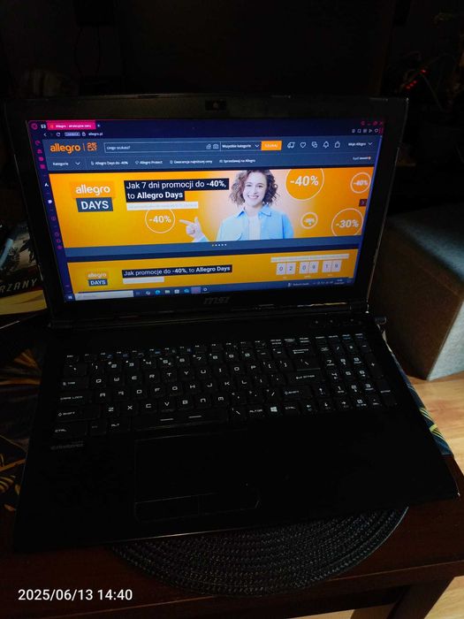 Laptop MSI i7 8x2.5GHz 16GB GTX960 SSD+HDD - zasilacz