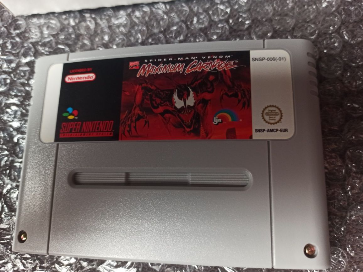Snes Pal Spider-Man Maximum Carnage bardzo dobry stan. W pełni sprawna
