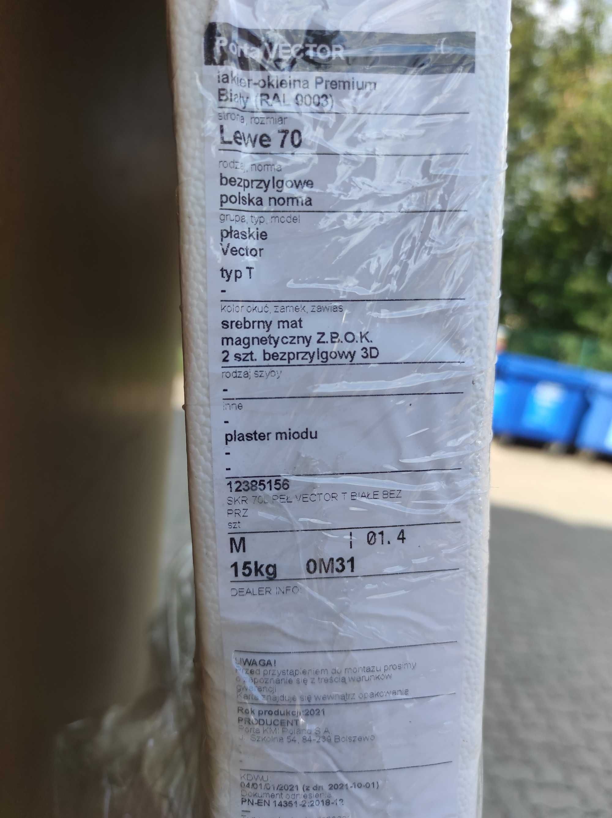 Drzwi łazienkowe Porta VECTOR lewe 70 - NOWE