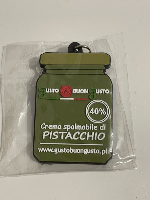 Stylowy brelok do kluczy. Krem pistacjowy. Sycylia