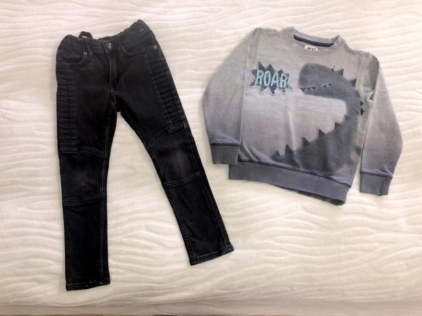 Комплект джинсы H&M + свитшот Next на 4-5 лет рост 110-116см.